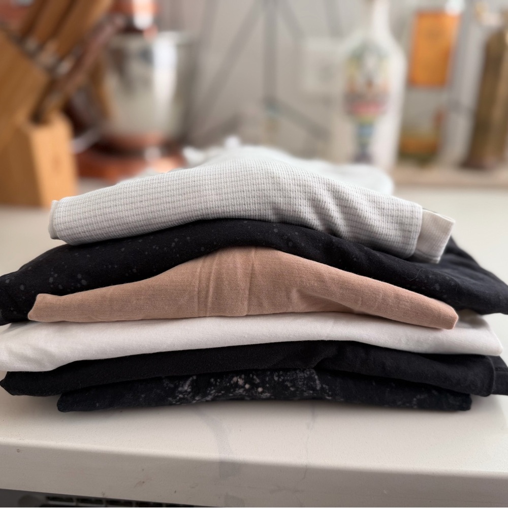 Lululemon Mystery Box Neutral Basic Tee, Tank, Long Sleeve Stack